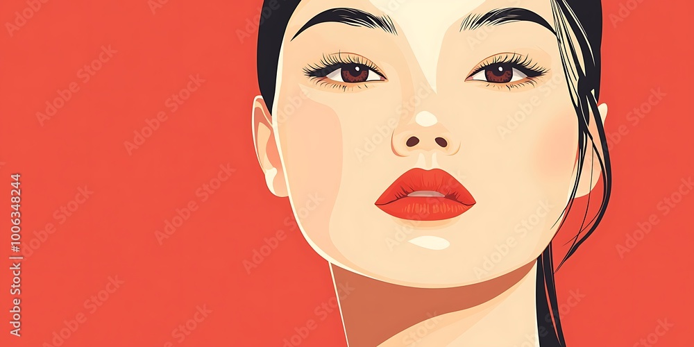 Asian young woman with creative make - up, Chinese new year concept. Asian young woman with creative make - up, Chinese new year concept.