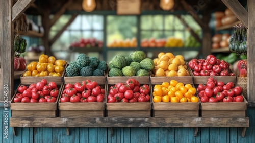 Fresh Produce at a Farmer's Market