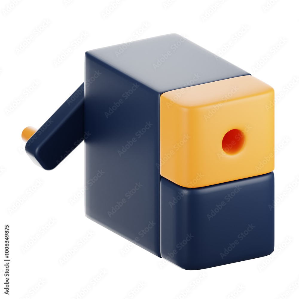 Fototapeta premium 3d rendering office icon concept. 3d render sharpener