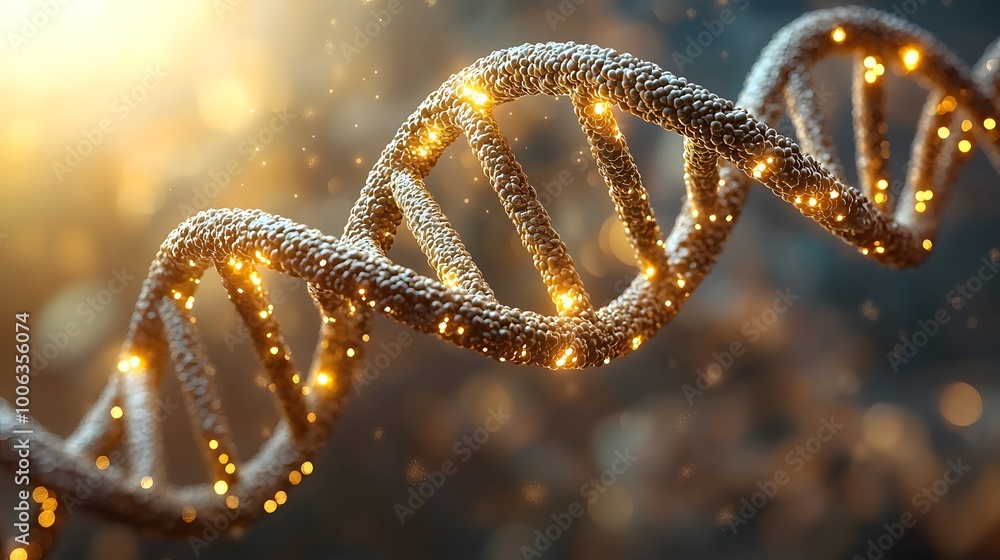 3D Rendering of DNA Double Helix Structure 3D Rendering of DNA Double Helix Structure