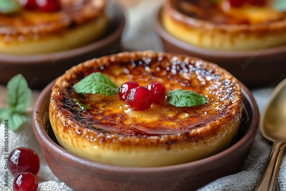 Delicious dessert with custard. Delicious dessert with custard.