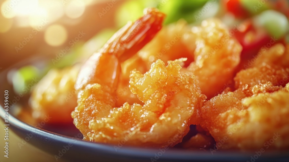 Chinese cuisine featuring fried shrimp with mustard sauce, close-up of a spicy and delicious dish ready to be enjoyed. Chinese cuisine featuring fried shrimp with mustard sauce, close-up of a spicy and delicious dish ready to be enjoyed.