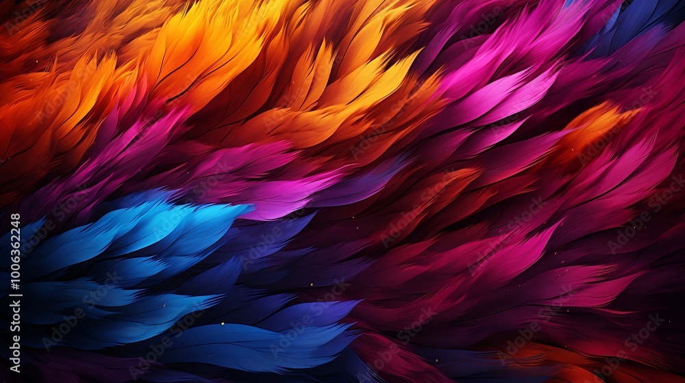 A symphony of vibrant hues, flowing and swirling in a mesmerizing display of abstract art. A symphony of vibrant hues, flowing and swirling in a mesmerizing display of abstract art.