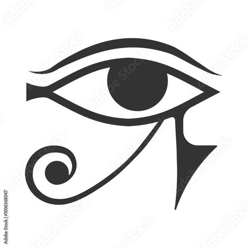 Eye of horus symbol. Egyptian mythology sign. Vector illustration image.