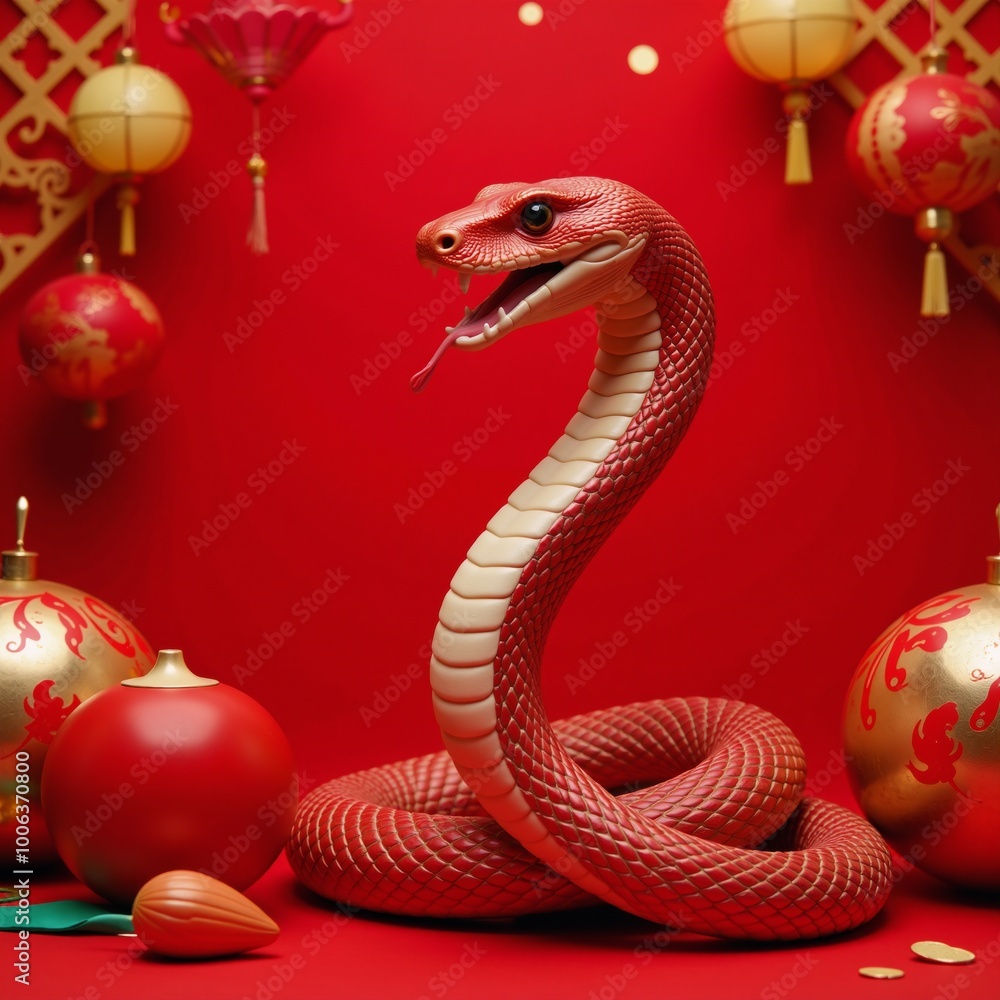 Chinese New Year 2025 wallpaperbanner featuring a red gold background with the zodiac symbol of the year the Snake Chinese New Year 2025 wallpaperbanner featuring a red gold background with the zodiac symbol of the year the Snake