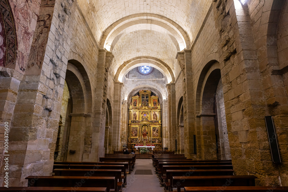 Fototapeta premium San Pedro el Viejo Monastery, interior of the church, Huesca, Aragon community, Spain