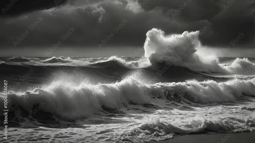 Obraz premium storm over the ocean