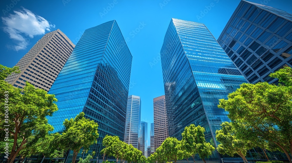 modern city skyline featuring reflective glass skyscrapers and corporate office buildings, offering a glimpse of contemporary urban architecture and a dynamic business environment modern city skyline featuring reflective glass skyscrapers and corporate office buildings, offering a glimpse of contemporary urban architecture and a dynamic business environment