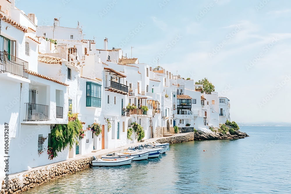 White house on island, greece White house on island, greece