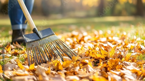 Wallpaper Mural Woman with broom in park. Torontodigital.ca