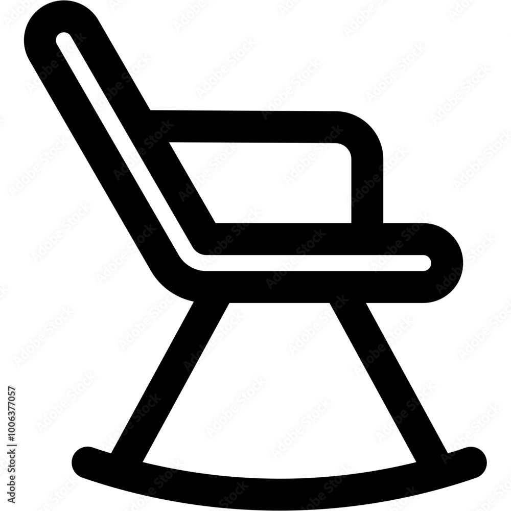 rocking chair education furniture outline icons rocking chair education furniture outline icons