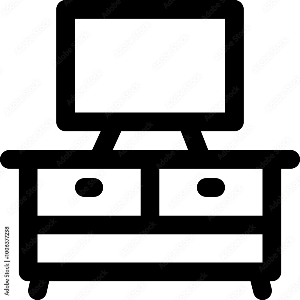 television table education furniture outline icons television table education furniture outline icons