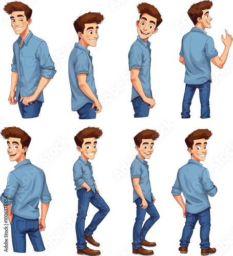 2d men cartoon