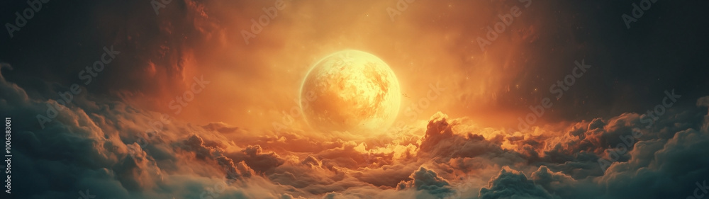 A surreal image of a glowing planet surrounded by swirling clouds. The soft light and misty atmosphere give it a cinematic, otherworldly feel, perfect for fantasy and sci-fi. A surreal image of a glowing planet surrounded by swirling clouds. The soft light and misty atmosphere give it a cinematic, otherworldly feel, perfect for fantasy and sci-fi.