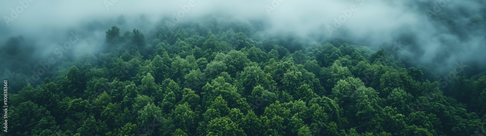 A stunning drone shot over a vibrant forest blanketed in mist, with the lush green treetops fading into the soft clouds. Perfect for cinematic nature landscapes. A stunning drone shot over a vibrant forest blanketed in mist, with the lush green treetops fading into the soft clouds. Perfect for cinematic nature landscapes.