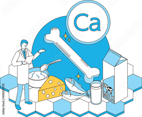 カルシウムの摂取を勧めるイメージ