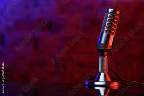 Antique microphone photo