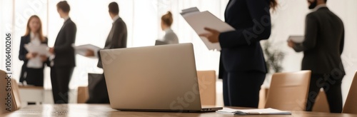 Laptop in Meeting Room.