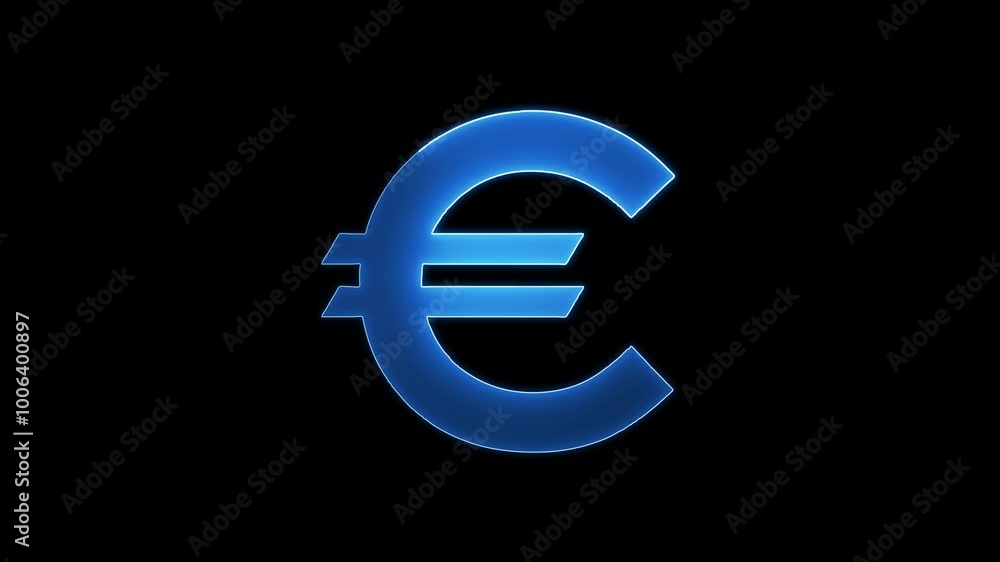 One line drawing of euro sign continuous line glowing neon . One line drawing of euro sign continuous line glowing neon .