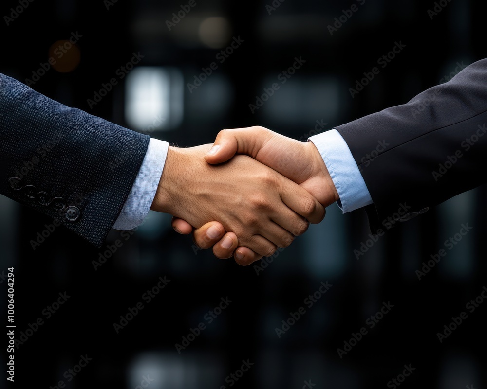 Handshake between two business professionals Handshake between two business professionals