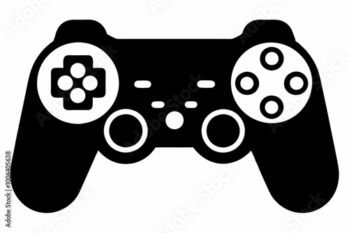 Gamepad icon. Game controller silhouette vector, Video game controller