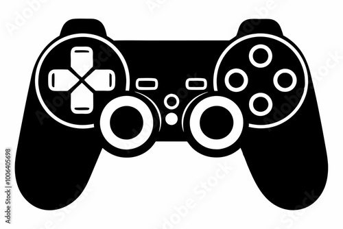 Gamepad icon. Game controller silhouette vector, Video game controller