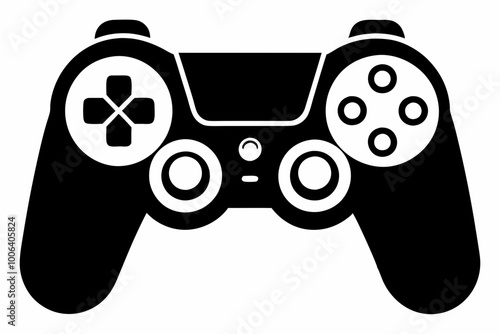 Gamepad icon. Game controller silhouette vector, Video game controller