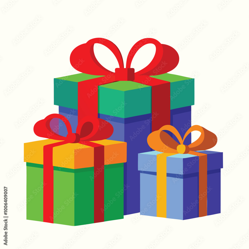 Fototapeta premium colorful gift box clip art isolated