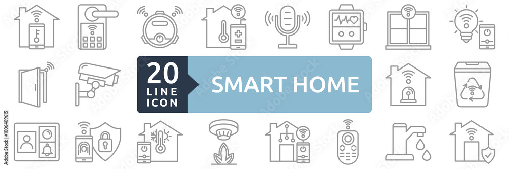 Smart home icon set Smart home icon set