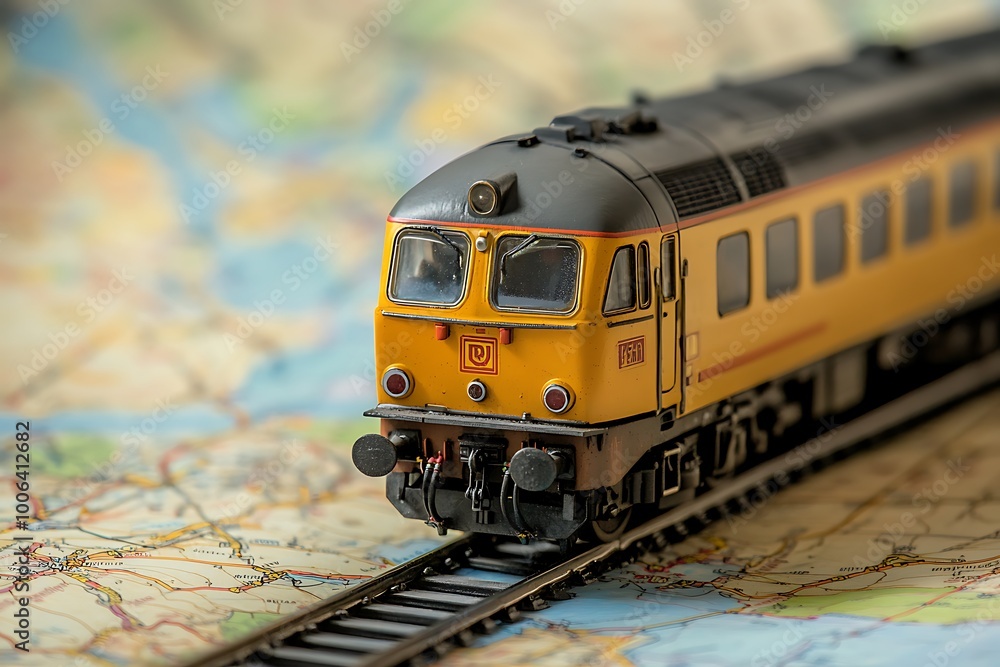 Train model on the map. Train model on the map.