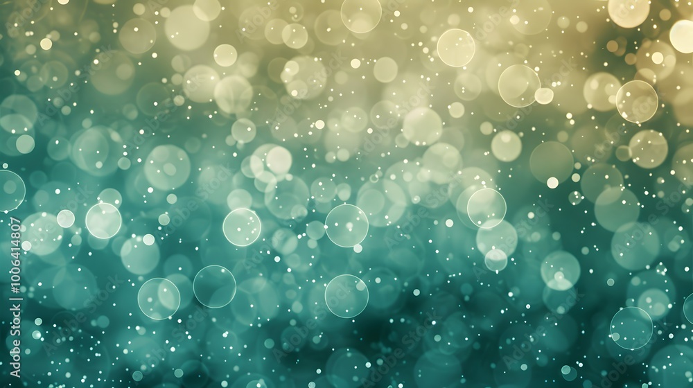 Abstract background with a teal and gold bokeh effect. Abstract background with a teal and gold bokeh effect.
