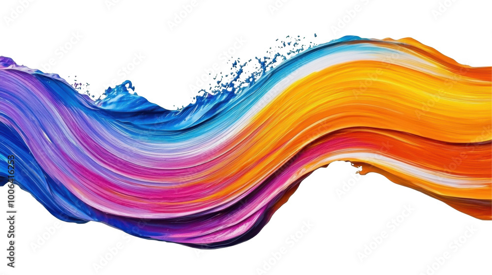 A vibrant swirl of colorful paint strokes creating an abstract design. A vibrant swirl of colorful paint strokes creating an abstract design.