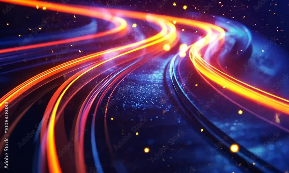Abstract Light Trails in Motion Abstract Light Trails in Motion
