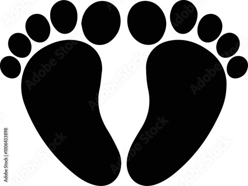 Baby feet svg silhouette