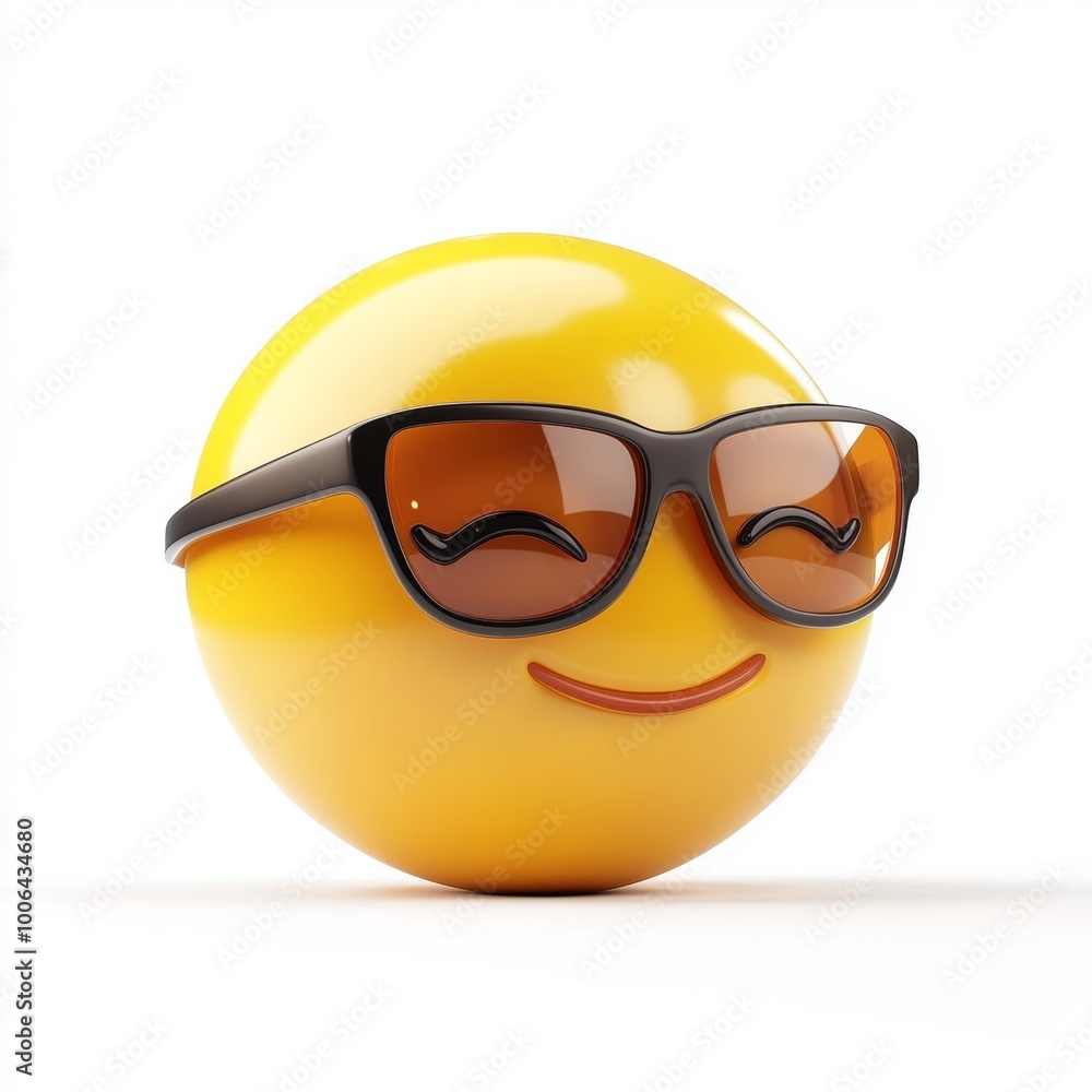 A cheerful yellow emoji with sunglasses, conveying a fun and relaxed vibe. A cheerful yellow emoji with sunglasses, conveying a fun and relaxed vibe.