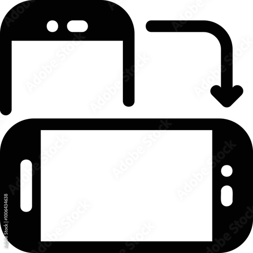Simple vector icon phone screen rotation