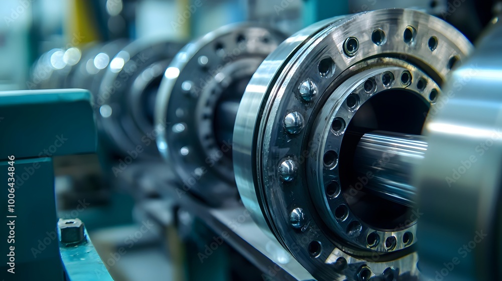Close-up of Precision Ball Bearings in a Machine Mechanism Showcasing Smooth and Engineering Prowess Close-up of Precision Ball Bearings in a Machine Mechanism Showcasing Smooth and Engineering Prowess