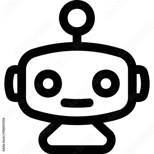 Simple vector icon robot
