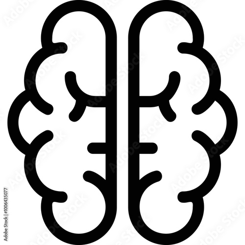 Simple vector icon human brain