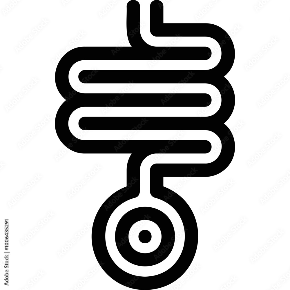 Simple vector icon intestine Simple vector icon intestine