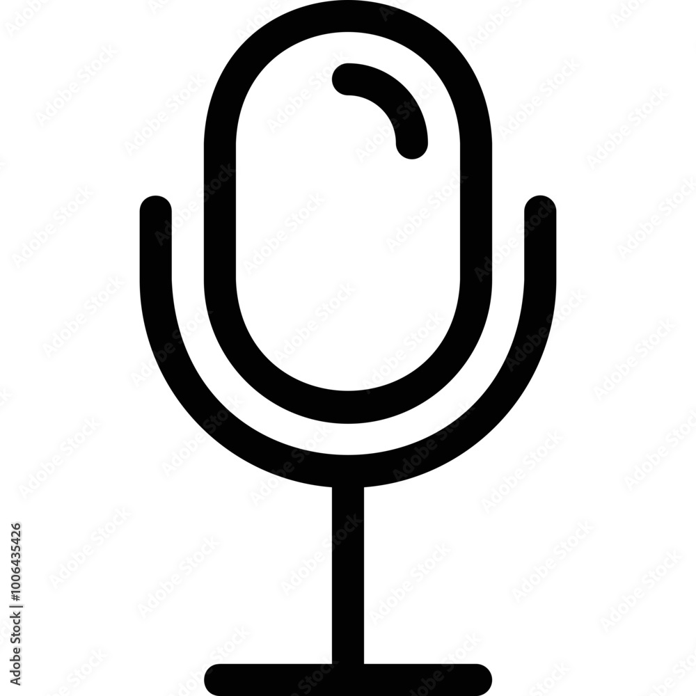 Simple vector icon microphone button Simple vector icon microphone button