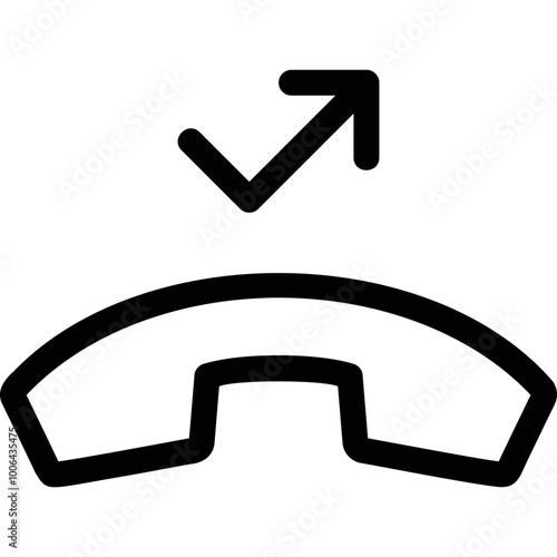 Simple vector icon redirected call