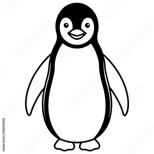 Playful Penguins Vector Art Perfect for Children’s Books and Educational Materials
 photo