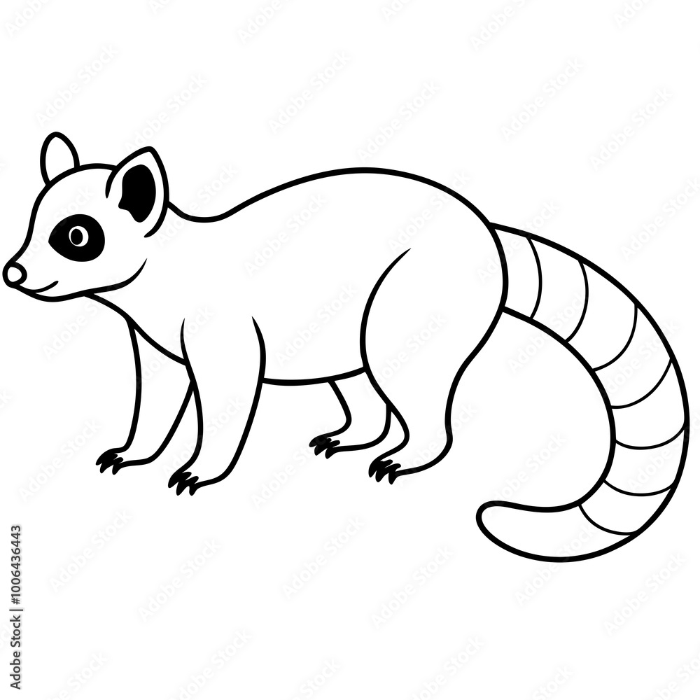 Fototapeta premium The Playful Kinkajou Vector Illustration Showcasing Their Lively Spirit 