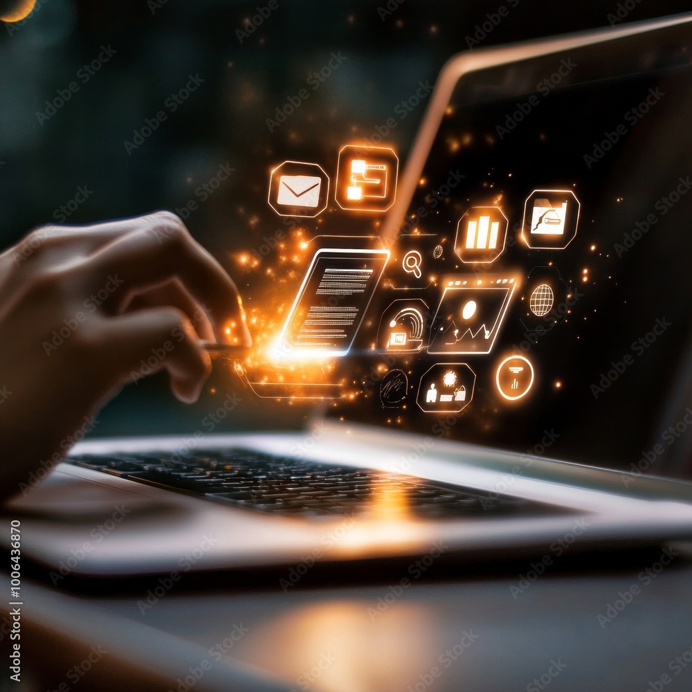 ## Digital Transformation: Icons Soar Above Your Business ## Digital Transformation: Icons Soar Above Your Business