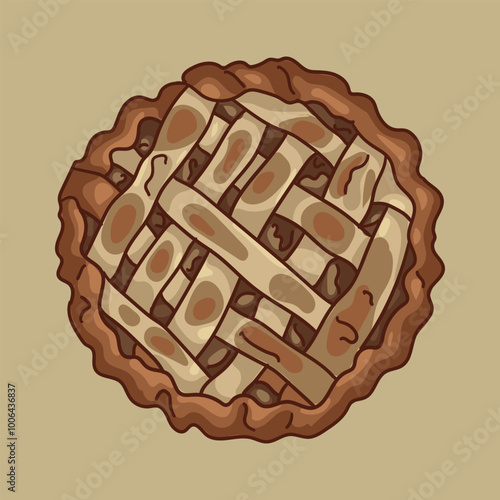 Pie with apples. Autumn vibe
