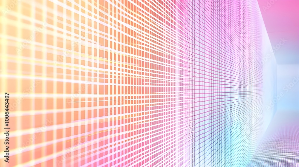 Vibrant Digital Grid with Gradient Color Scheme and Negative Space for Text or Logos Vibrant Digital Grid with Gradient Color Scheme and Negative Space for Text or Logos