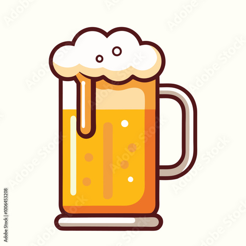 Beer mug clip art isolated