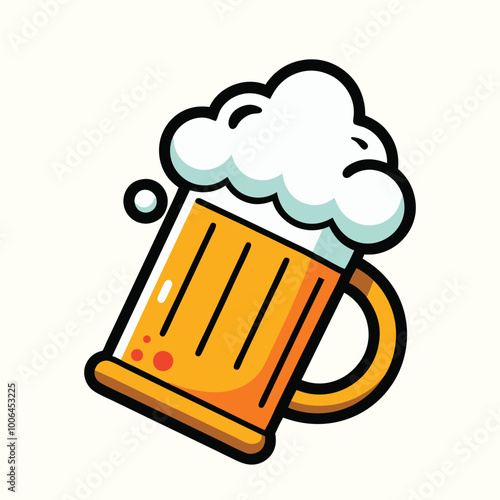 Beer mug clip art isolated