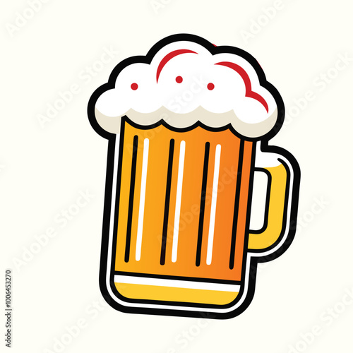 Beer mug clip art isolated